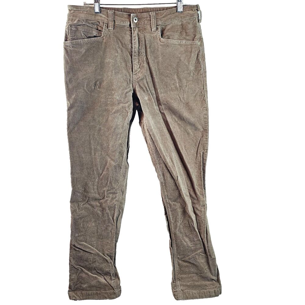 Duluth Trading DuluthFlex Corduroy Pants Mens 34x32 Tan Standard Fit 5 Pocket